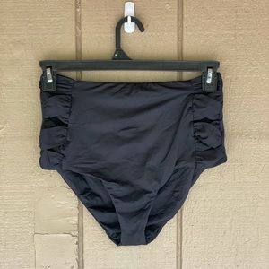 Black high waisted bikini bottoms